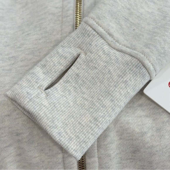 NWT Lululemon Scuba Full Zip Hoodie In Heathered Light Ivory Gold Size 2 - Picture 5 of 9